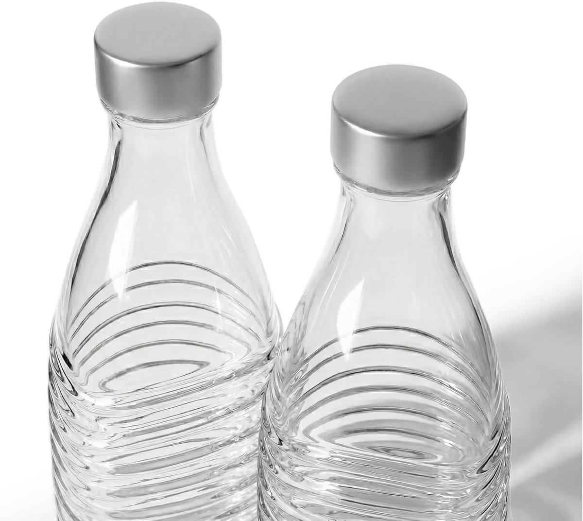 SnelShoppen - Premium RVS Flessendoppen 2-pack | SodaStream Crystal Compatibel | BPA-vrij & Duurzaam | Ideaal voor Thuis, Feest, Camping en Keuken