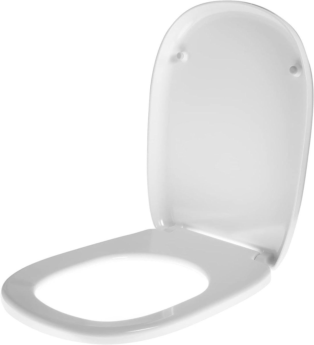 Toiletbril - Zitting Deksel - Badkamer Renovatie - Roestvrijstalen Scharnieren - 445 x 345 mm - Wit