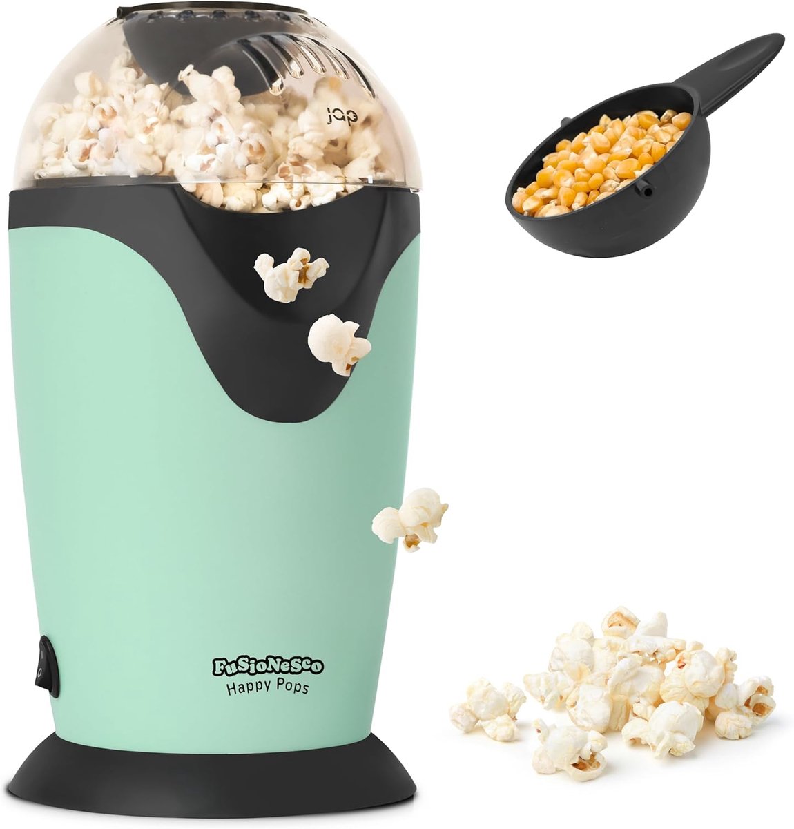 SnelShoppen Popcornmachine Popcornmaker Vetvrije Popcorn Binnen 3 Minuten Klaar Retro Groen Perfect voor Feestjes Kinderen en Thuisgebrui