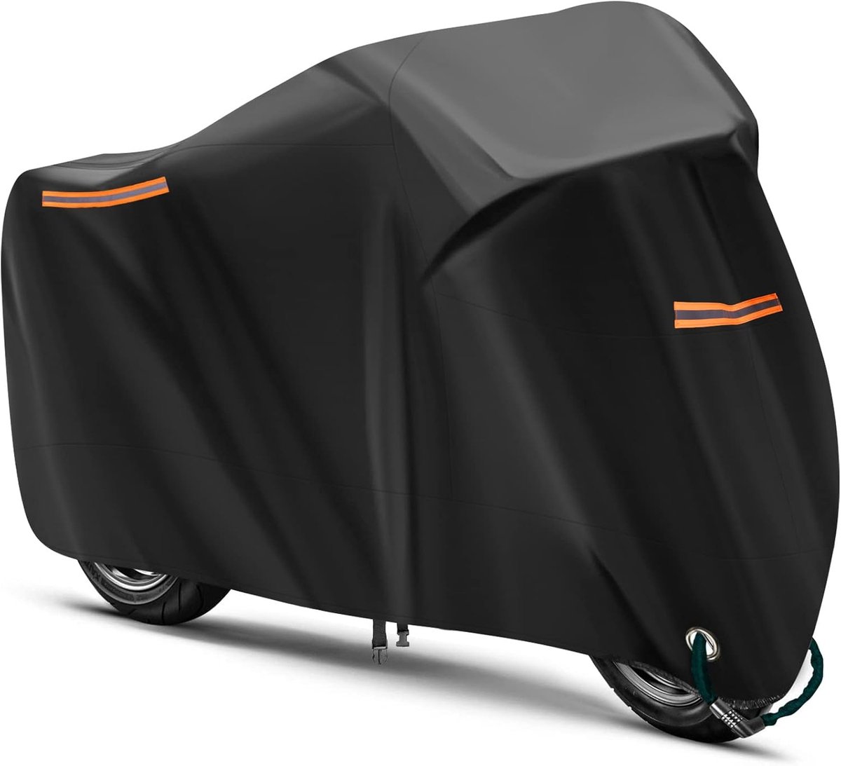 SnelShoppen - Motorhoes Waterdicht XXLL 210T Oxford - Anti UV, Regen, Scheurvast, Met Anti-diefstal Gat en Winddichte Gesp - 245x105x125CM