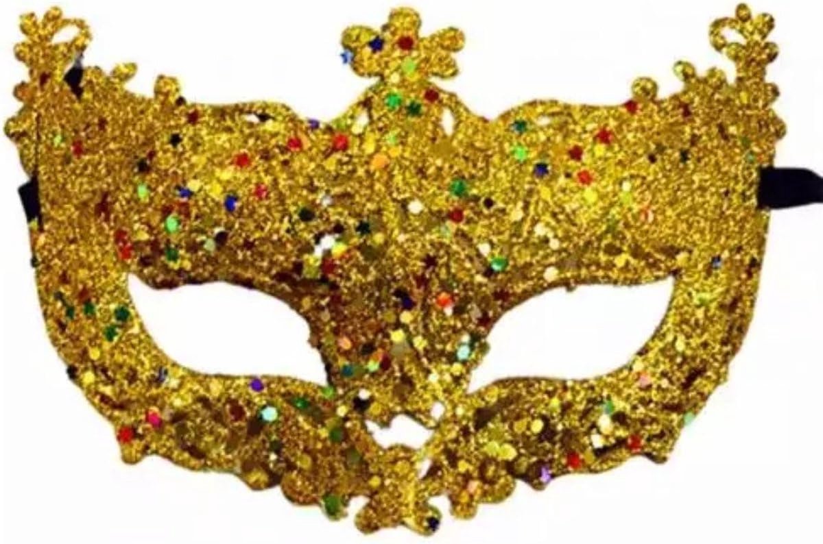 SnelShoppen - Kant Masker Goud - Luxe Carnaval, Halloween, Venetiaans, Gala, Festival Masker - Hoogwaardige Kant, Perfect voor Feestjes en Klassenfees