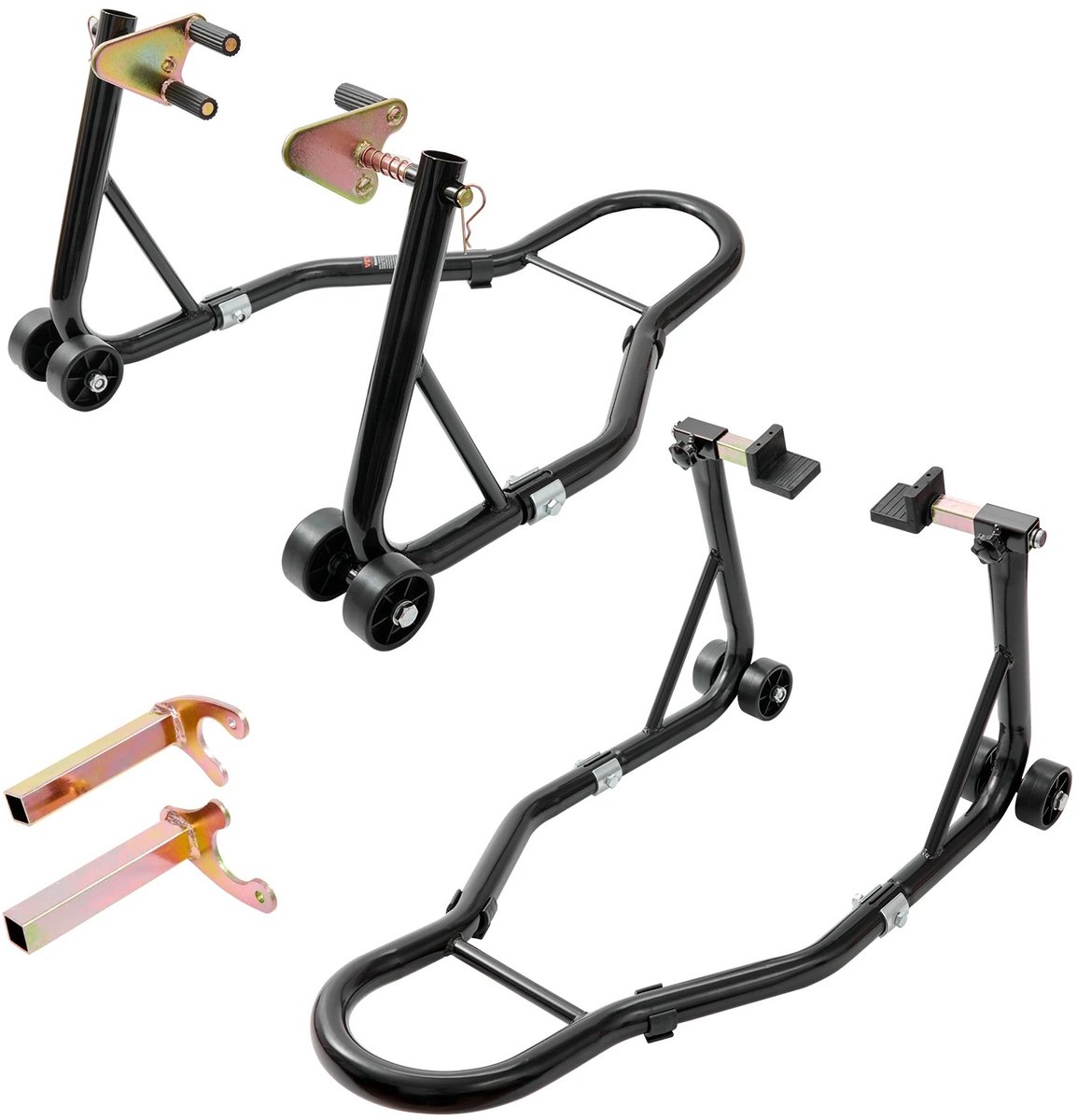 DailyDamaar motorlift - Motorstandaard - Motorcycle lift - Motorheffer - 386 kg - Voor- en achterwiel vork - Standaard - Zwart