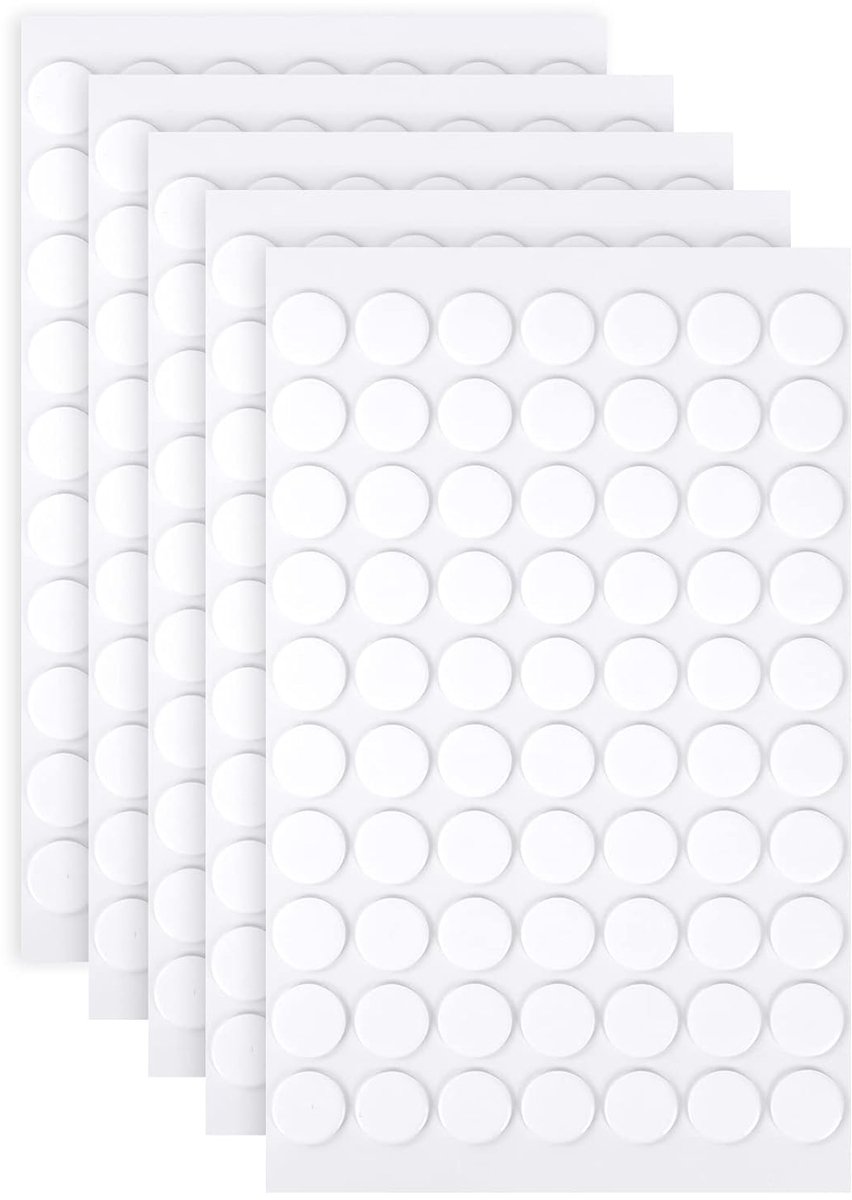 SnelShoppen - Double Sided Transparent Putty - 350 Stuks Dubbelzijdige Plakdots - 10mm Transparante Plakband - Hechtdots voor Foto's - Waterdicht en M
