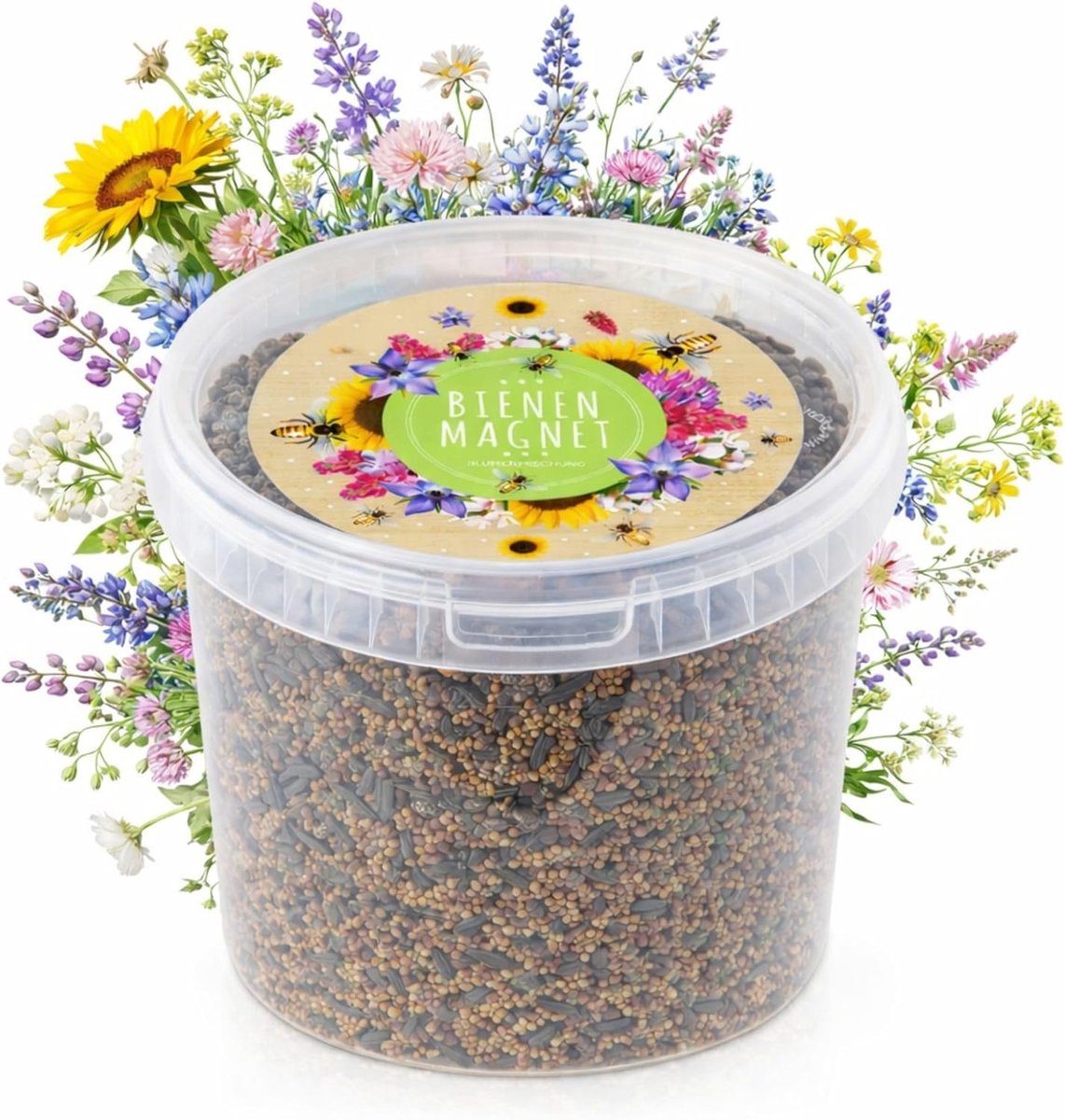 SnelShoppen - 1kg Bloemenzaad Mix voor een Kleurrijke Bijenweide - Nectar-rijke Bloemen voor Bijen en Vlinders - Inclusief GRATIS eBook
