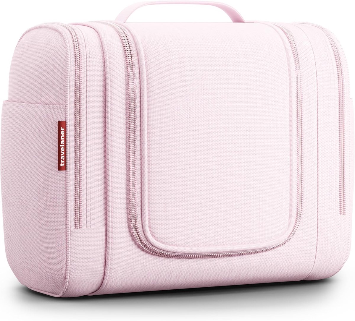 SnelShoppen - XXL 3-in-1 Toiletry Bag Unisex, Waterdichte Make-up Tas, 9L, Hangend Reistas, Hygiëne Ontwerp, Roze, Perfect voor Reizen, Camping en Dag