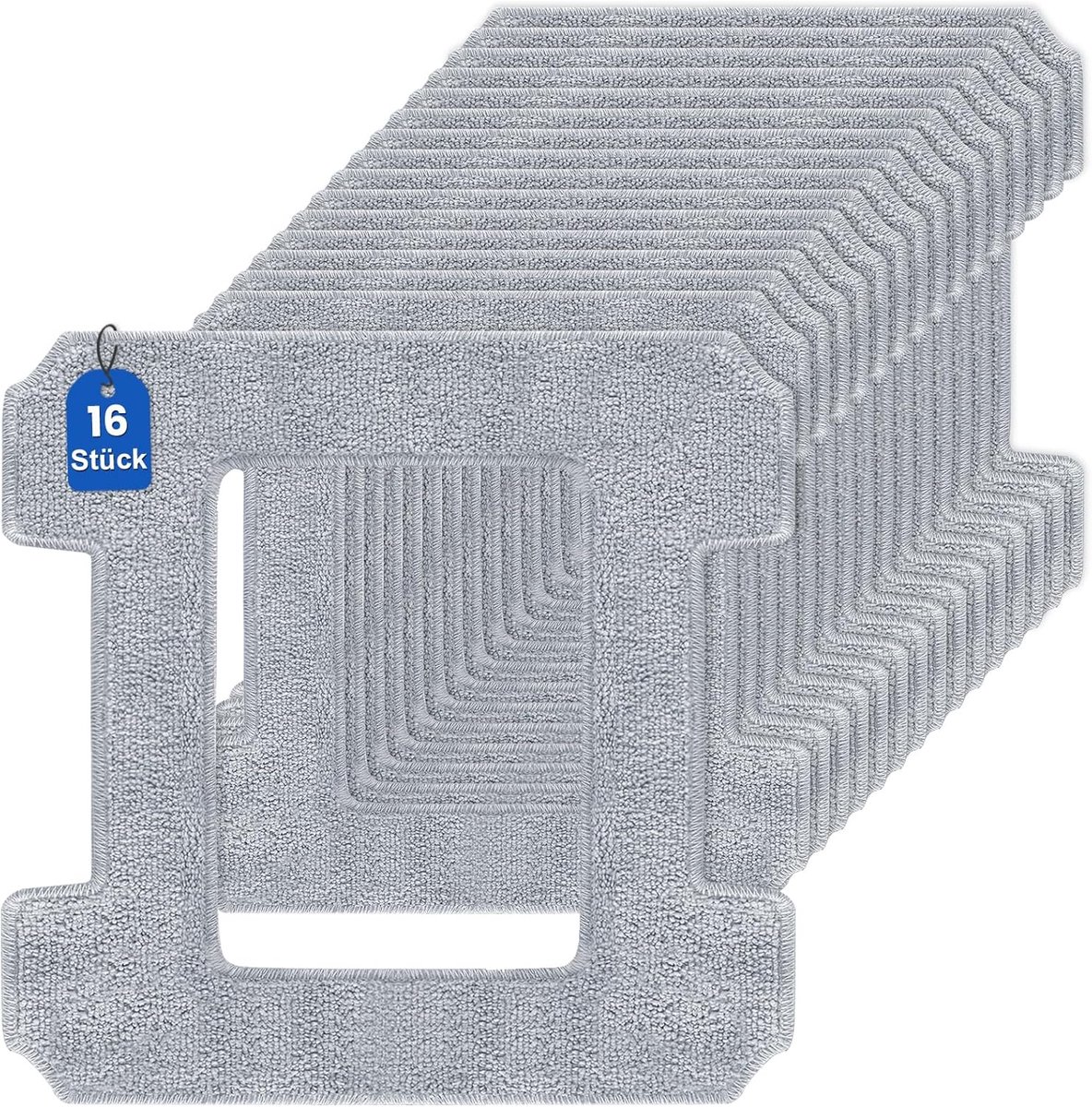 SnelShoppen - 16 Stuks Reusable Microfibre Cleaning Pads voor Window Cleaning Robots - Compatibel met W2 PRO, W2 Omni, W1 PRO, W1 - Wasbare Vloerpads