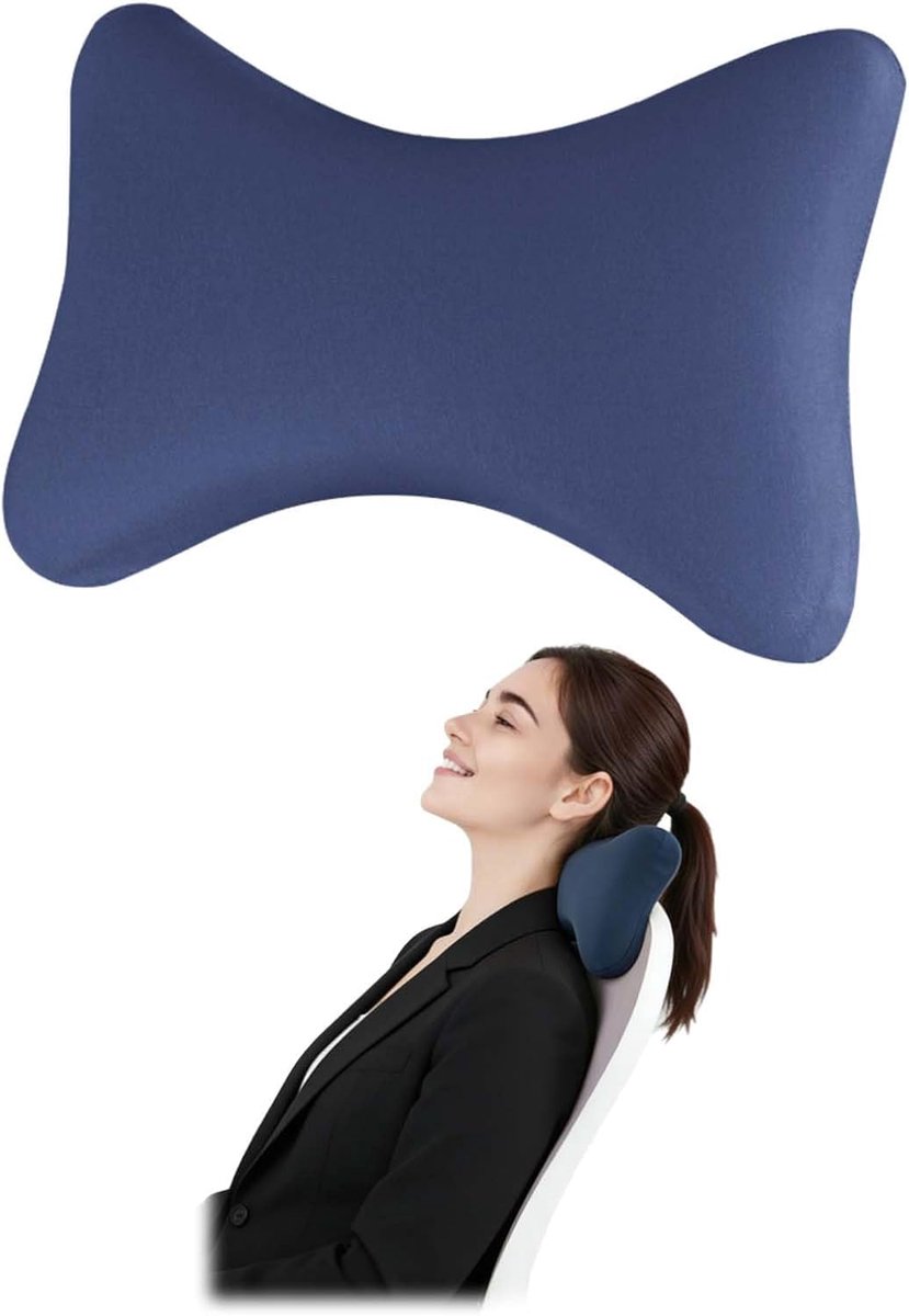 SnelShoppen - Ergonomisch Nek Kussen 29x19x10 cm - Reis Kussen, Tuin Kussen, Camping Kussen, Geschikt voor Armstoelen en Bureau Stoelen - Comfortabel