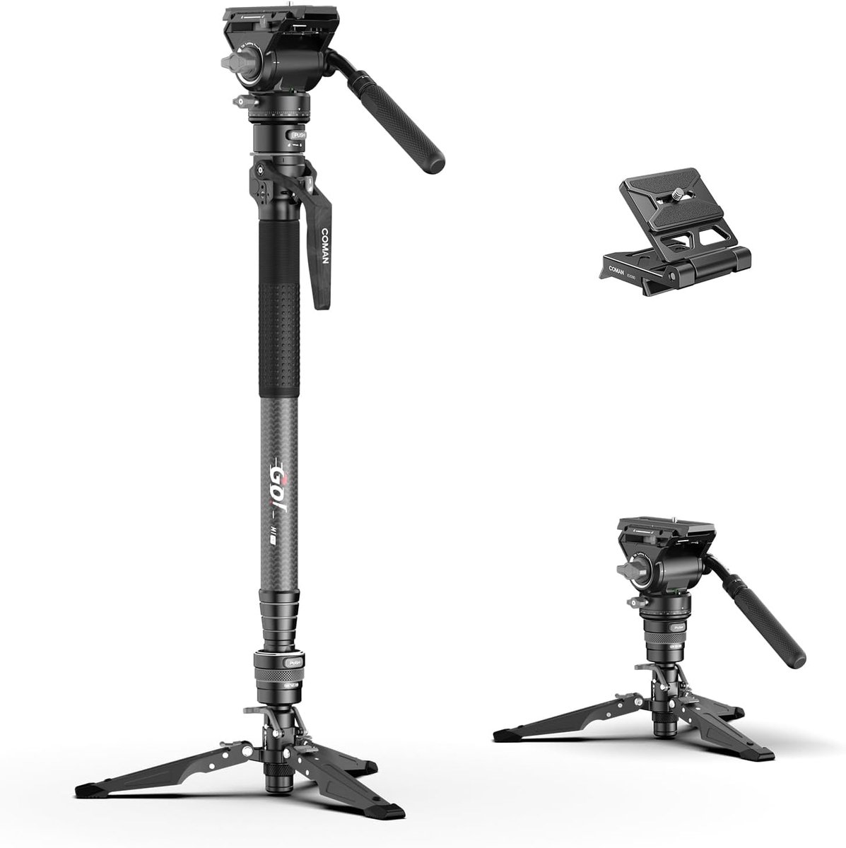 SnelShoppen - Camera Monopied M1ProV5 - Professioneel Camera Statief - Lichtgewicht Aluminium - Voor Fotografie en Videografie - Ideaal voor Buiten en