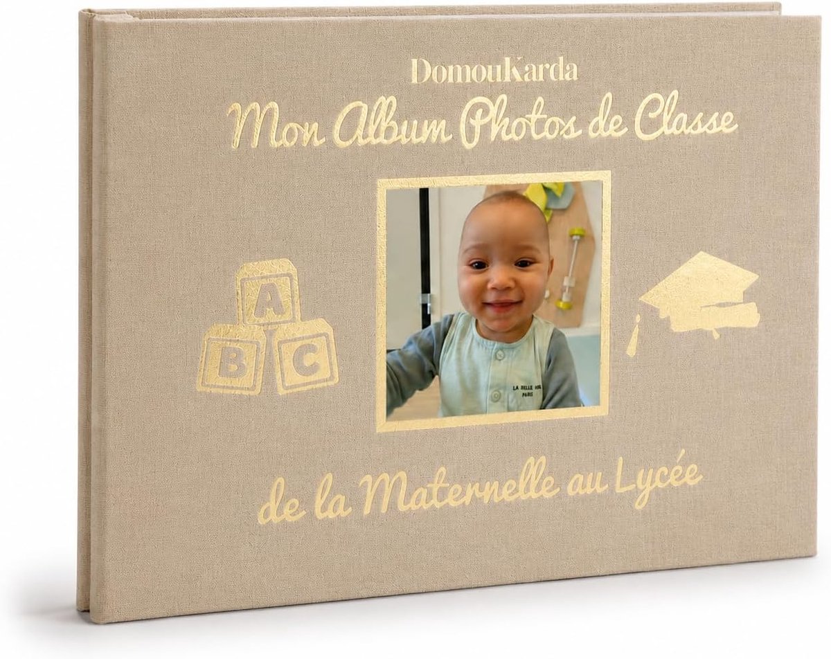 SnelShoppen - Fotoalbum voor Schoolherinneringen - 98 Pagina's - Inclusief Fotostickers en Lijm - Perfect voor Kinderen van Kleuterschool tot Middelba