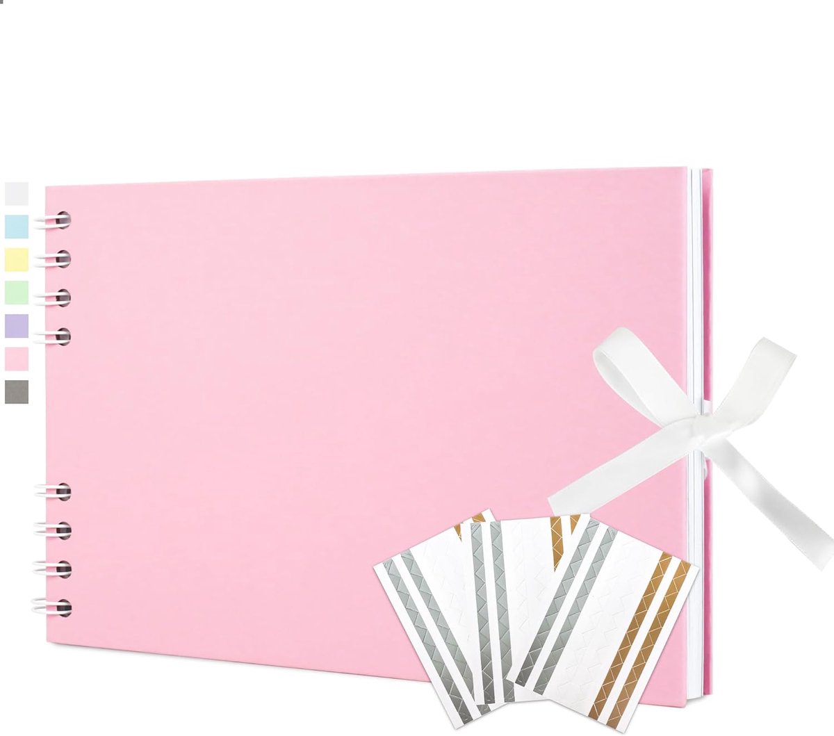 SnelShoppen - Photo Album 21.5 x 15 cm - 40 Pagina's Scrapbook - Roze DIY Album - Stevig Kraft Papier - Perfect voor Feesten, Herinneringen en Creativ