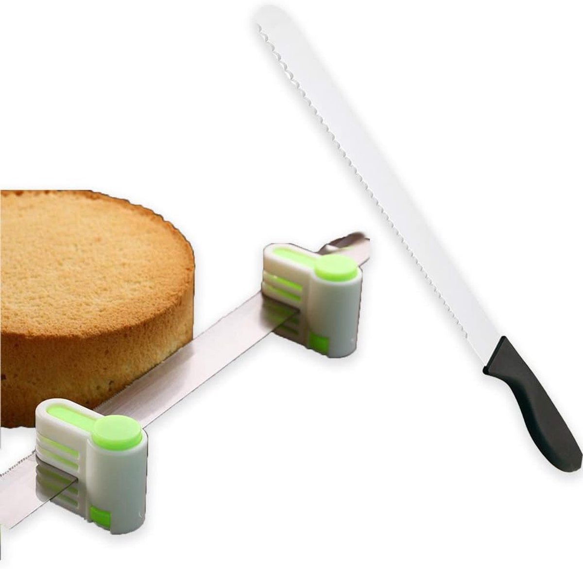 SnelShoppen - 10-Inch Serrated Broodmes - Ultra-Scherp RVS Snijmes met Antikleef Coating en Antislip Handvat - Perfect voor Brood, Taart en Gebak - Ke