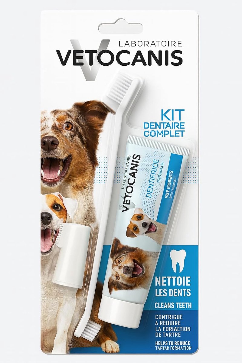 SnelShoppen - Tandverzorgingsset voor Honden - Tandenborstel, Tandpasta, Massageborstel, Smaakkoekje - Compleet en Effectief voor Gezonde Tanden