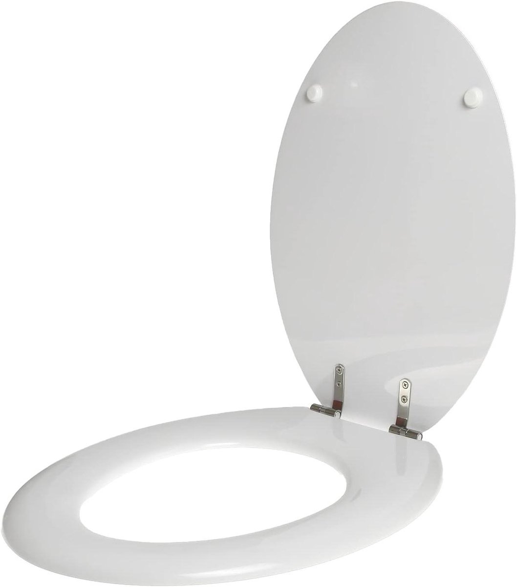 Toiletbril - WC-bril - Badkamer renovatie - Polyester coating - 490 x 385 mm - Wit
