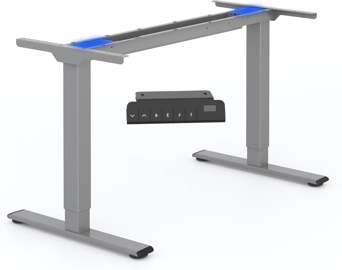 Elektrisch Bureau - Verstelbaar Onderstel - Comfortabel Werken - Dubbele Motoren - 71-120 cm Hoogte - Wit
