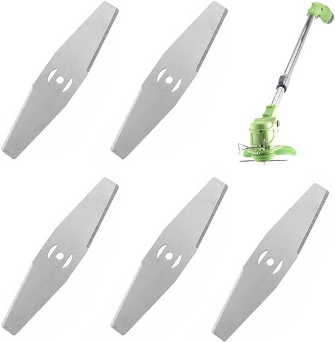 Grastrimmes, grasmaaierlemmet, lemmet voor bosmaaier, reservemesjes voor grastrimmer, geribbeld lemmet, messen voor bosmaaier van staal, reservemes, 5 stuks, Zilver, M