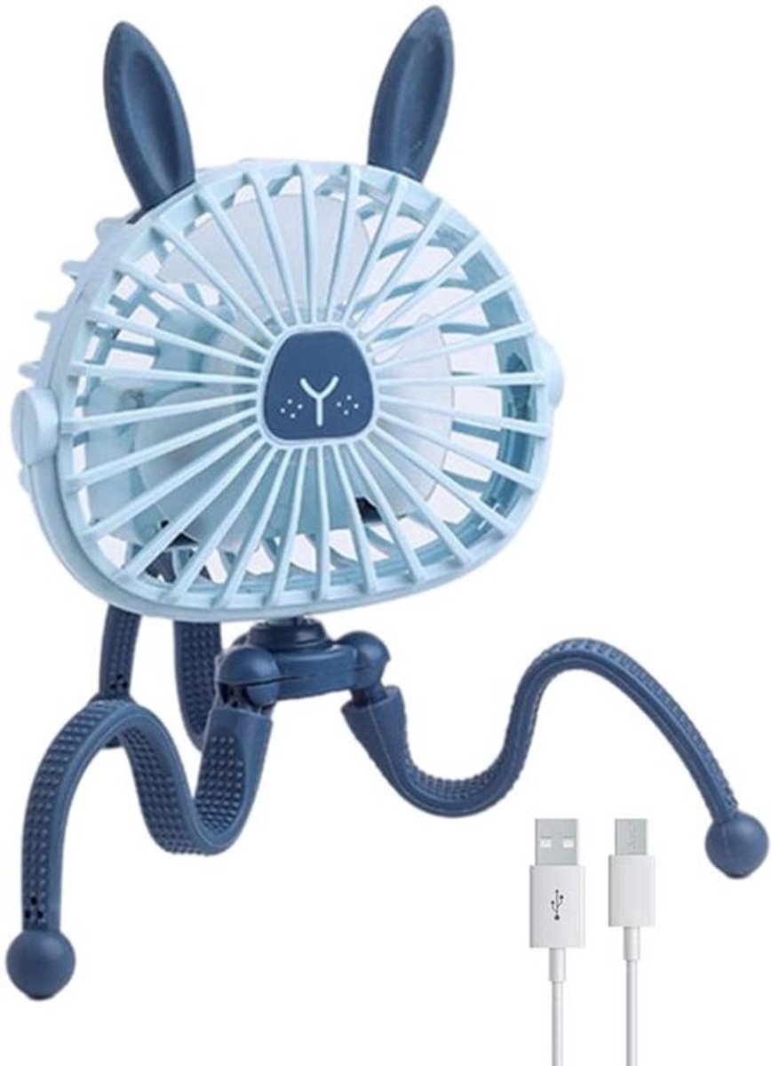 Opgewaardeerde Kinderwagenventilator 2022 - Mini-Handventilator met OctopusbeenontwerpClip-on Kinderwagenventilator met Licht - USB Oplaadbaar en StilPersoonlijke Draagbare Ventilator met Flexibel Design