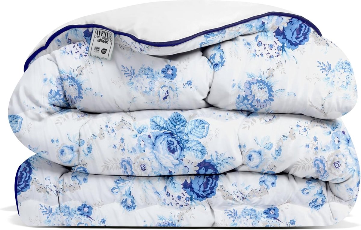 SnelShoppen - Luxe hoesloos dekbed 140x200 cm - Anti-allergisch, wasbaar op 60°C, wolkenzacht en soepel - Perfect voor het hele jaar - Oud Hollands bl