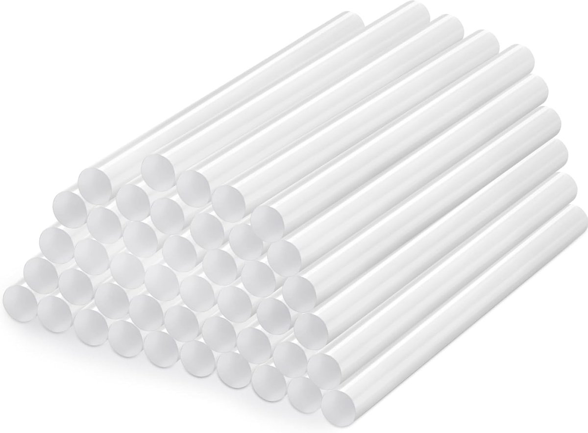 SnelShoppen - 50 Stuks Hot Glue Sticks 7mm x 100mm - Transparante Lijmpatronen voor Hout, Plastic, Papier - Ideaal voor DIY Projecten en Reparaties