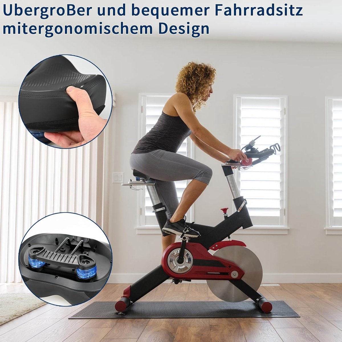 SnelShoppen - Comfortabele Oversized Fietszadel voor Mannen en Vrouwen - Extra Brede Vervangingszadel voor Stadsfiets, E-bike, Trainingsfiets, Mountai