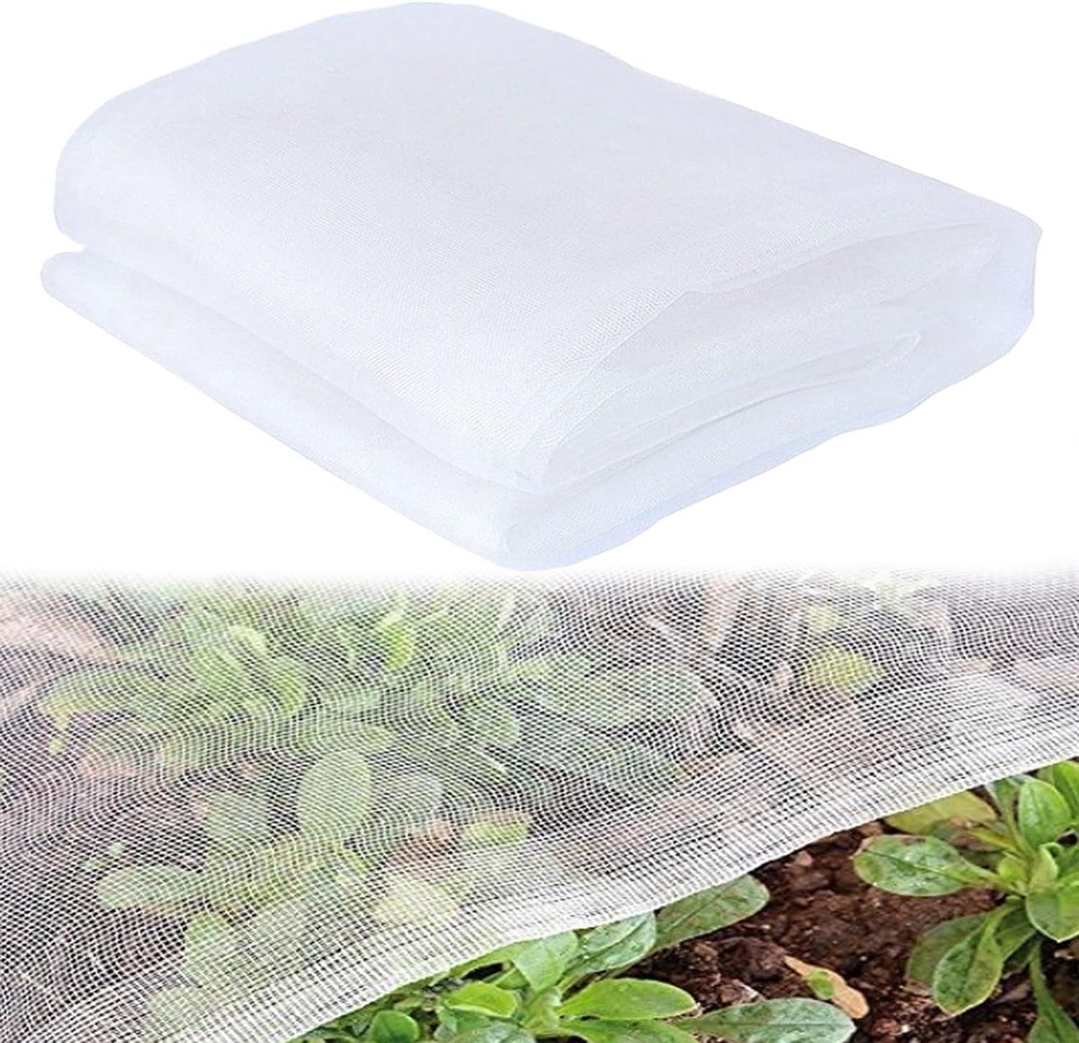 SnelShoppen - Hail Protection Net 3 x 10 m - Hoogwaardige Insecten- en Vogelbescherming - Duurzaam PE Materiaal voor Tuin en Groentetuin - Snijbaar en