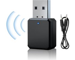 Bluetooth ontvanger 5.1 - met 3,5 mm AUX en USB-interface - ingebouwde microfoon - ideaal voor auto en pc - Thijox