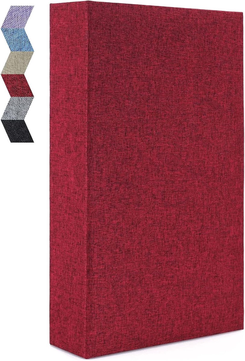 SnelShoppen - Foto Album 10x15 cm - 300 Pockets - Linnen Cover - Geschikt voor Huwelijk, Kinderen, Familie - Zwart Binnenblad