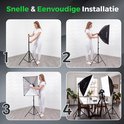 Snelle en eenvoudige installatie van fotostudio apparatuur.