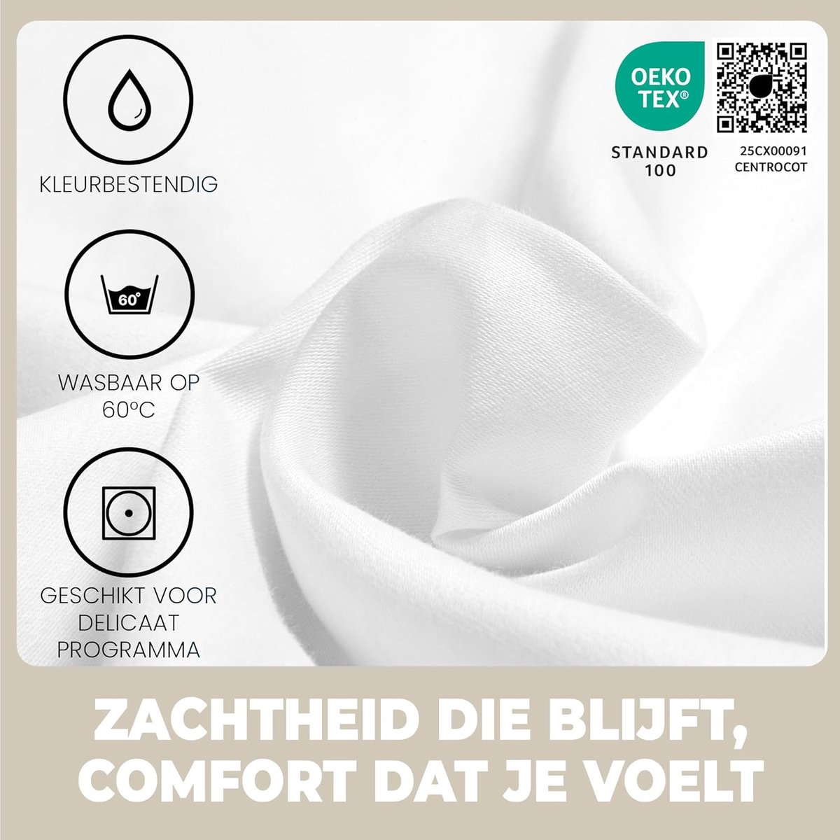 Thijox - Hoeslaken voor Frans bed 140 x 200 cm - Wit - 100% Katoen - Mijtdicht en Ademend - Geschikt voor Matrassen tot 30 cm - Zacht, Duurzaam en Mac