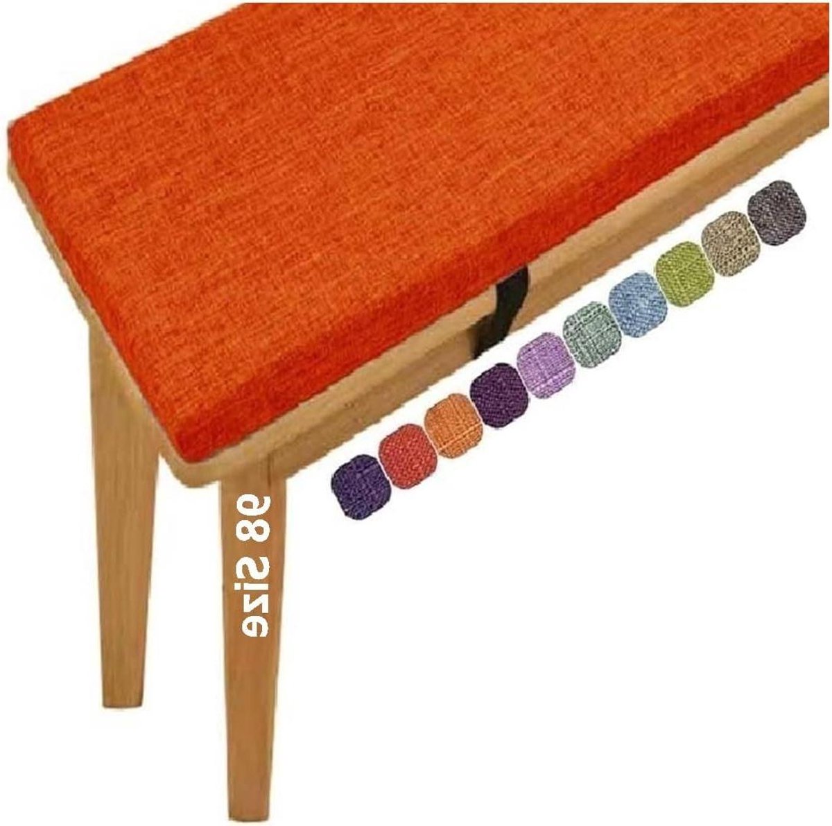 Buitenbankkussen - Tuinkussen Zitkussen - Comfortabel Zitten - Verhoogd en Antislip - 120 x 50 cm - Oranjerood
