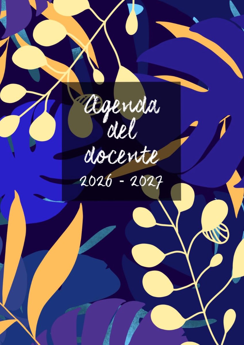 SnelShoppen - Agenda del Docente 2026-2027 A4 Tropische Blauw - Schoolagenda, Lesplanner, Docent, Onderwijs, Notities, Organiseren, 12 Maanden, Ruime