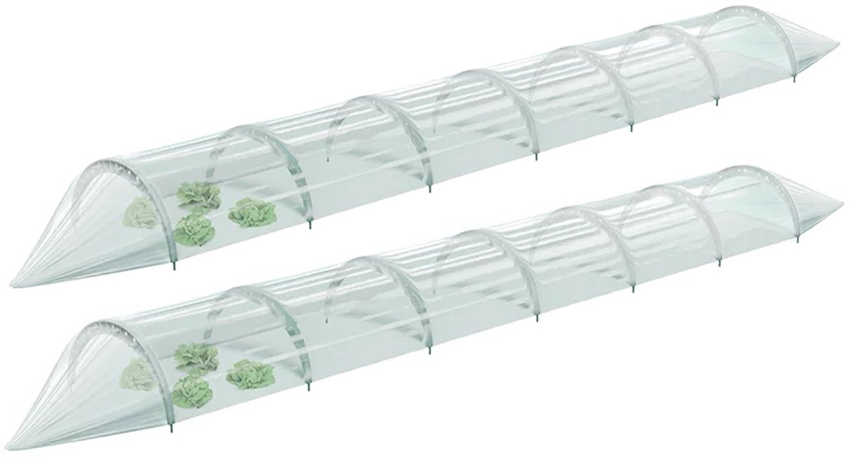 KOTARBAU 2 Stuks Kweektunnel, Plantentunnel, Tuintunnel, Folietunnel 30 x 360 cm