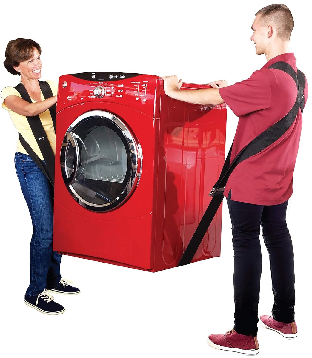 SnelShoppen - Shoulder Dolly Schouderband voor 2 Personen - Ergonomische Transportriem, Hefband tot 370 kg - Voor Meubels, Huishoudelijke Apparaten, 3