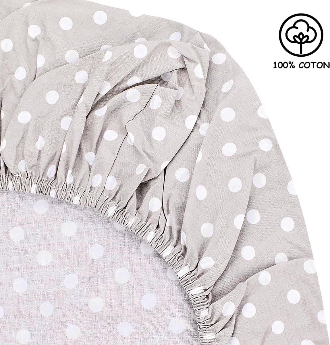 SnelShoppen - Fitted Sheet Set voor Babybed 80x160 cm - 2x 100% Katoen, Geschikt voor Rectangular en Ovalen Matras, Schattige Bosdieren Motief, Gemakk