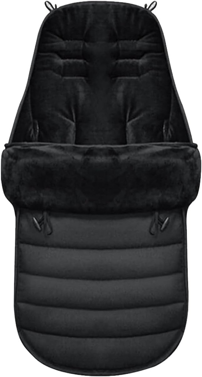SnelShoppen - ZONSUSE Winter Footmuff voor Buggy met Kap, Verstelbare Trekkoord, Afritsbare Rits, Machinewasbaar, 90x42 cm, Waterdicht en Warm, Ideaal