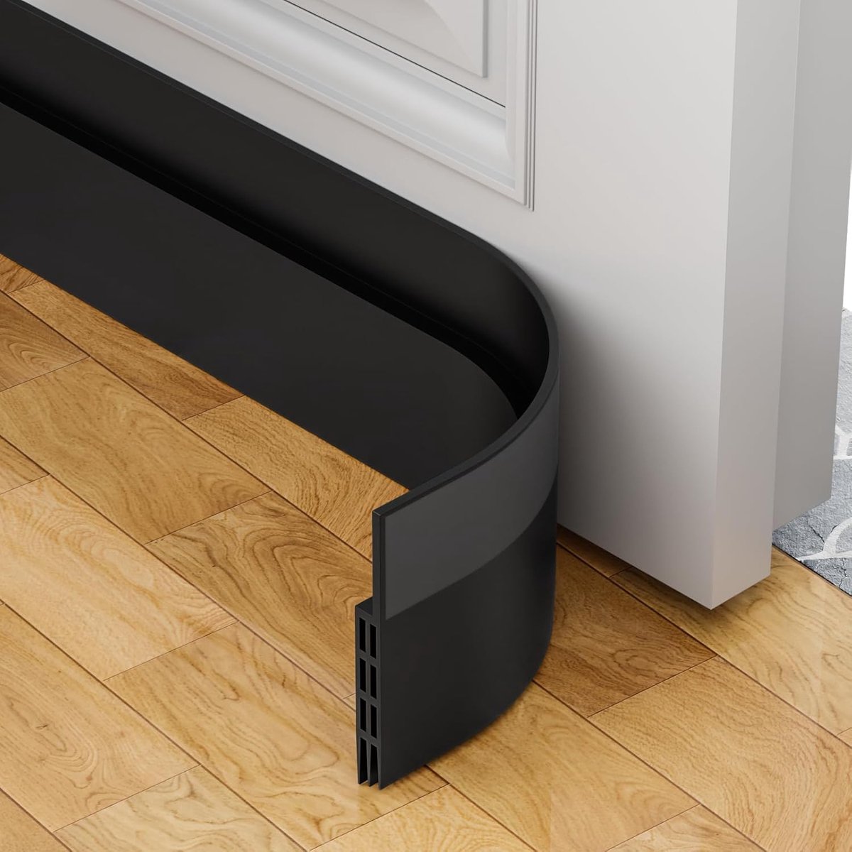 SnelShoppen - Deurafdichting Tochtstopper 300 cm x 5 cm - Zelfklevend, Energiebesparend, Geluidsisolatie, Zwart voor Koude Bescherming