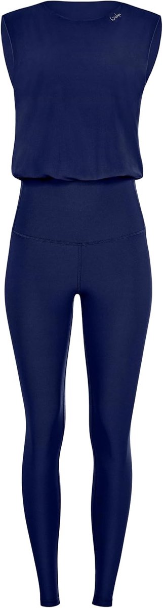 SnelShoppen - Dames Jumpsuit JS102LSC - Functioneel & Comfortabel - Temperatuurregulerend - Sportief Elegante Look - Soft & Licht - Donkerblauw - XS -