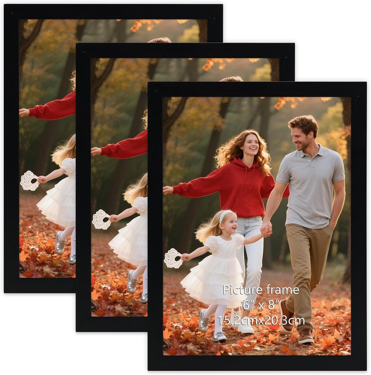 Fotolijsten 15 x 20 cm, PVC, zwart - Ideaal voor thuisdecoratie en diverse interieurstijlen