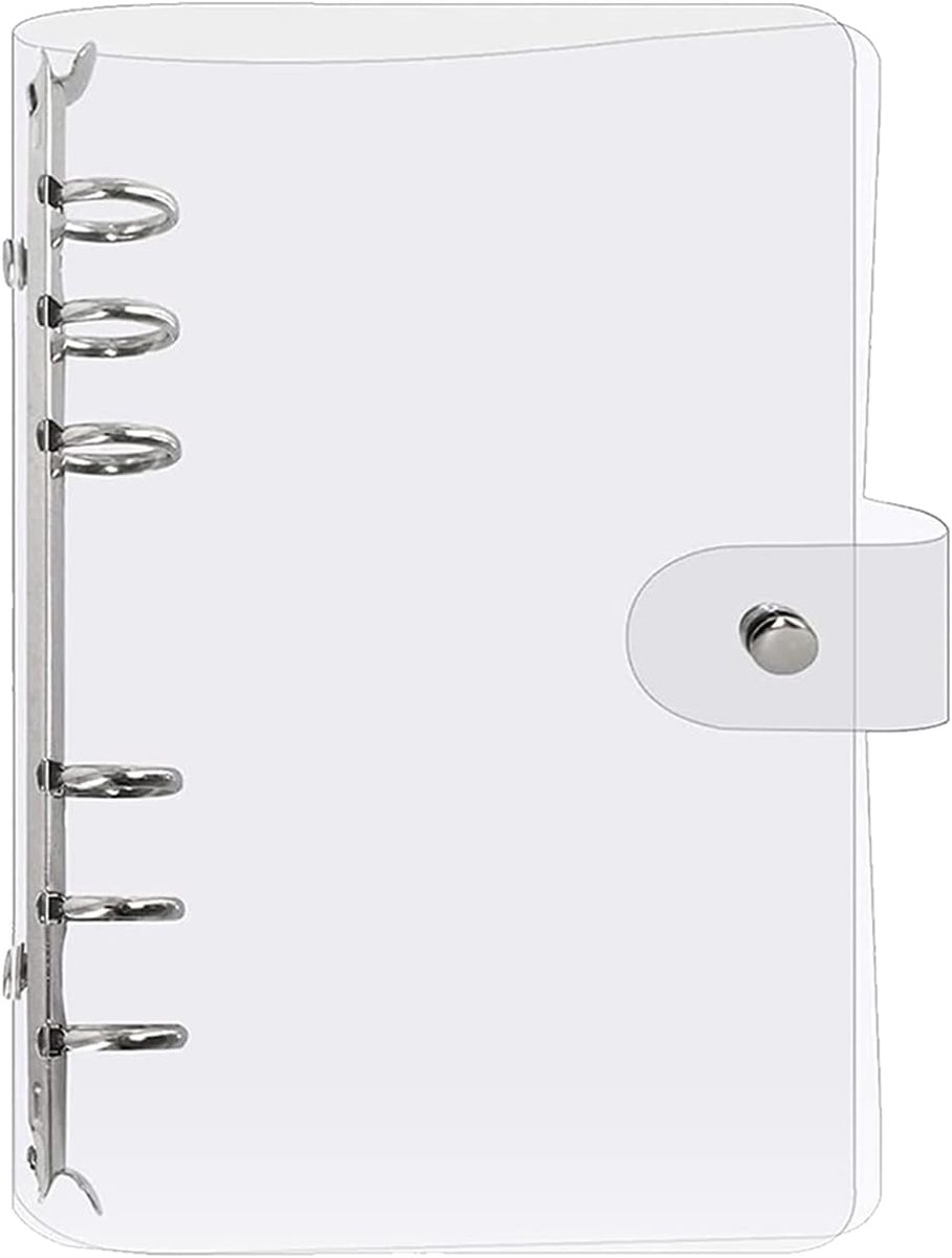 SnelShoppen - Ringband PVC Transparant A5, 6 Gaten, Zacht, Ideaal voor Mappen en Scheidingsbladen, Notitieboeken, Kantoor, School, Thuisgebruik