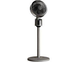Vloerventilator Stil 30 dB met 3 Snelheden – USB Draagbaar – Krachtige Luchtstroom tot 5 Meter – Grijs