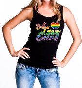 Best gay ever regenboog gaypride tanktop/mouwloos shirt dames L