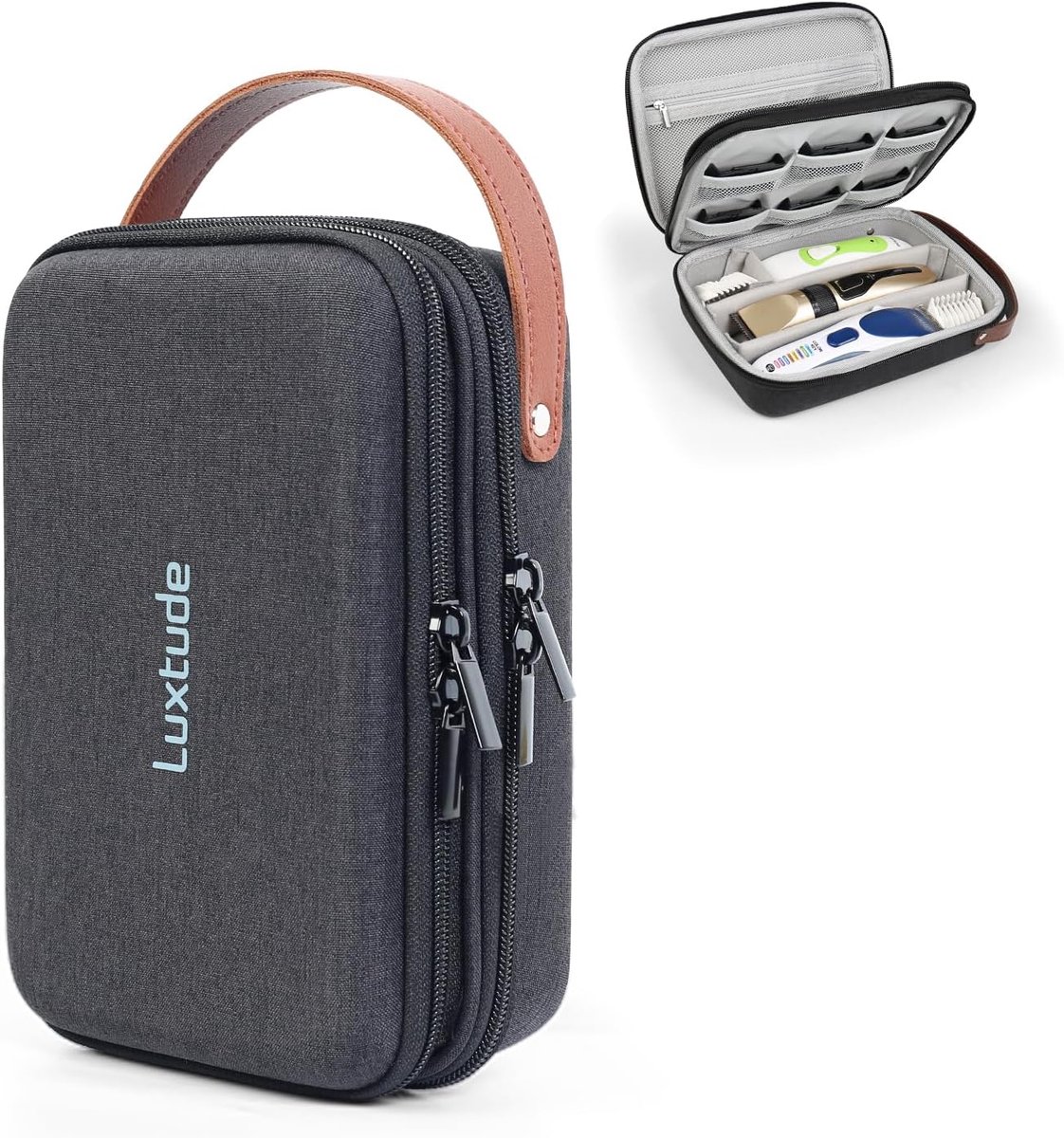 SnelShoppen - Draagbare Tondeuse Tas voor Kappers, Kapper Clipper Case, Zwart, Voor Tondeuses en Benodigdheden, Ideaal voor Reizen, Geschikt voor Hatt