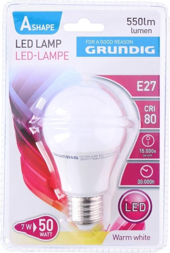 ik heb het gevonden boete Er is een trend Spaarlamp - Led spaarlamp 7 watt E27 energie besparend 550 lumen warm wit |  bol.com