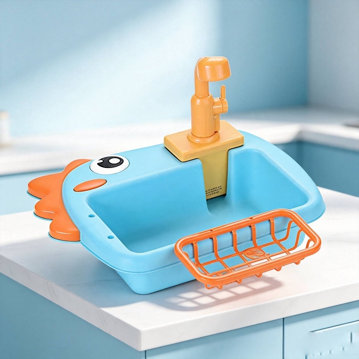 Vogeldouchebad en vogelbad met automatische kraan, huisdierenbad met eenvoudig schoon te maken ontwerp, interactief waterplezier voor vogels, geschikt voor buitenachtertuin, park, balkon en veranda, kleur blauw