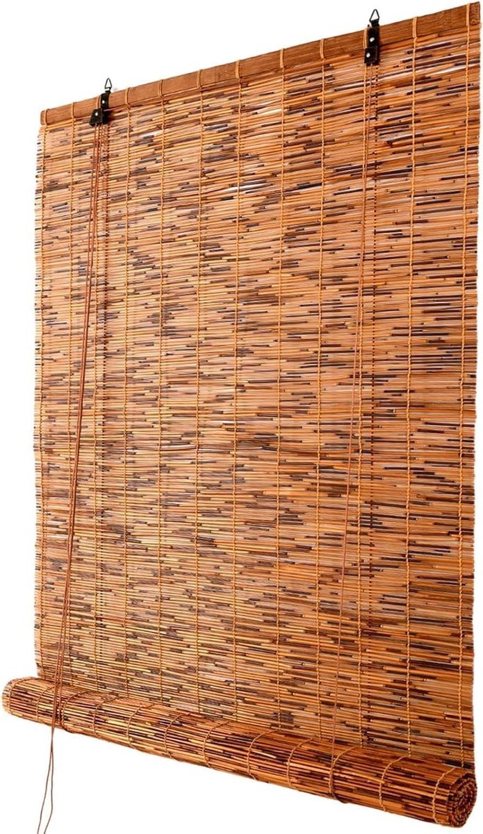 Bamboe Rolgordijn - Rieten Jaloezie - Privacy Zonwering - Handgemaakt Natuurlijk - 100x220