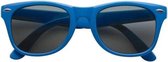 Verkleed zonnebril blauw voor volwassenen