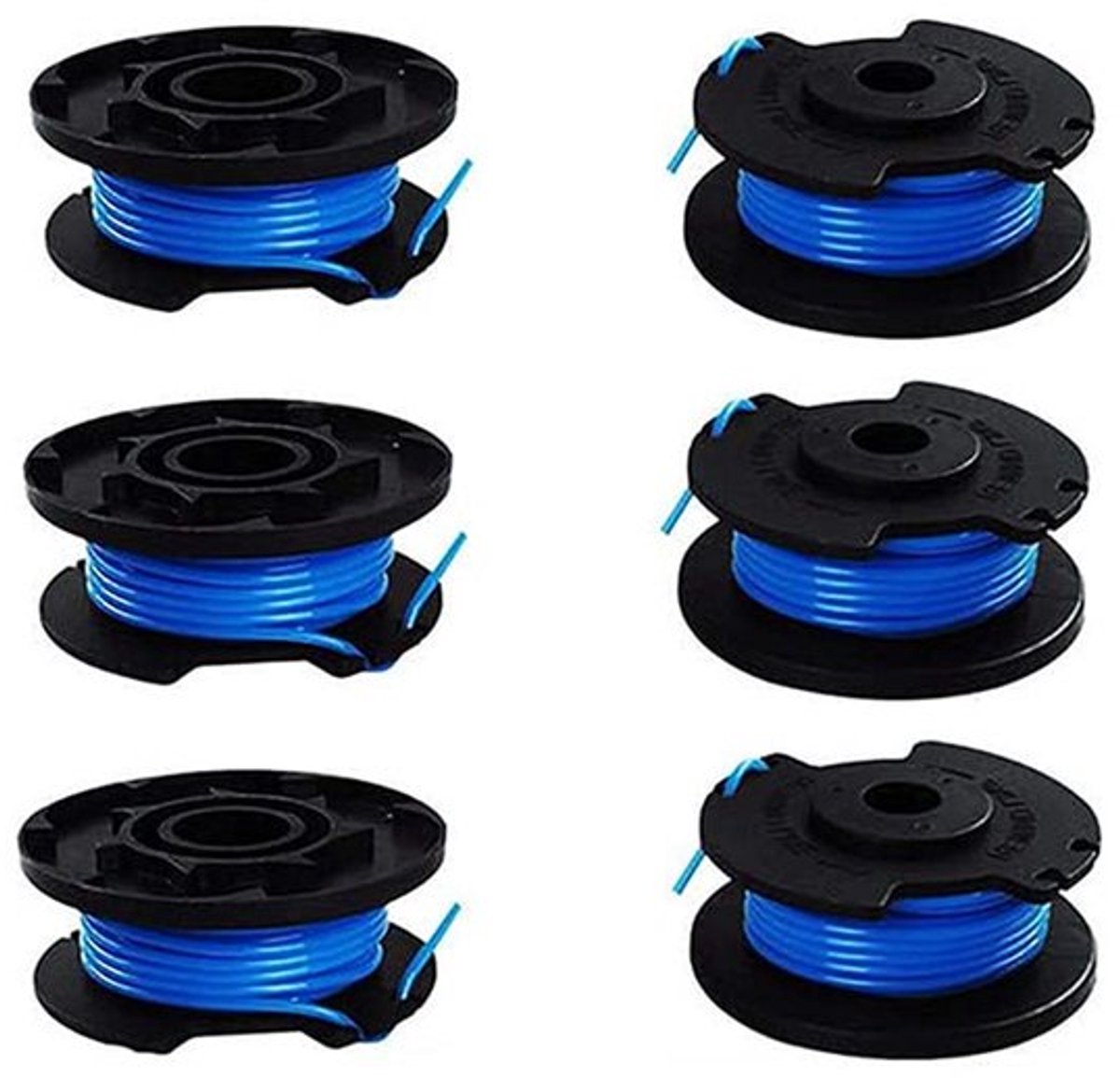 Spoelen voor Grasmaaier - Trimmerdraad Spoelen - Onkruid Snijden - Automatische Draadaanvoer - 6 stuks - Zwart