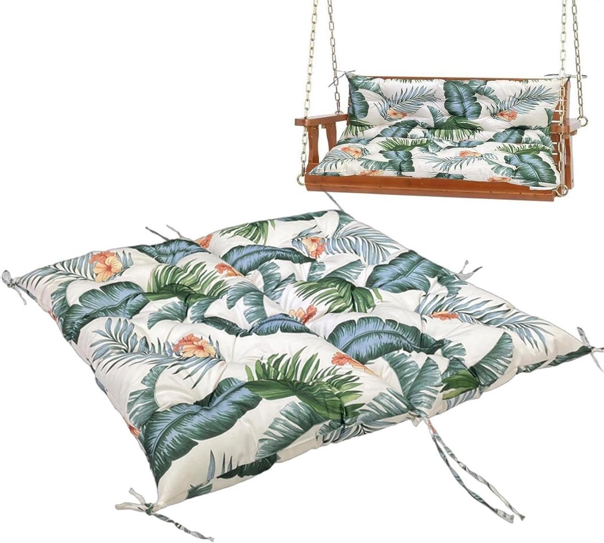 Tuinkussen - Loungekussen Zitkussen - Buiten Ontspannen - Waterproof Dubbelzijdig - 100x100x10 cm - Hawaïstijl