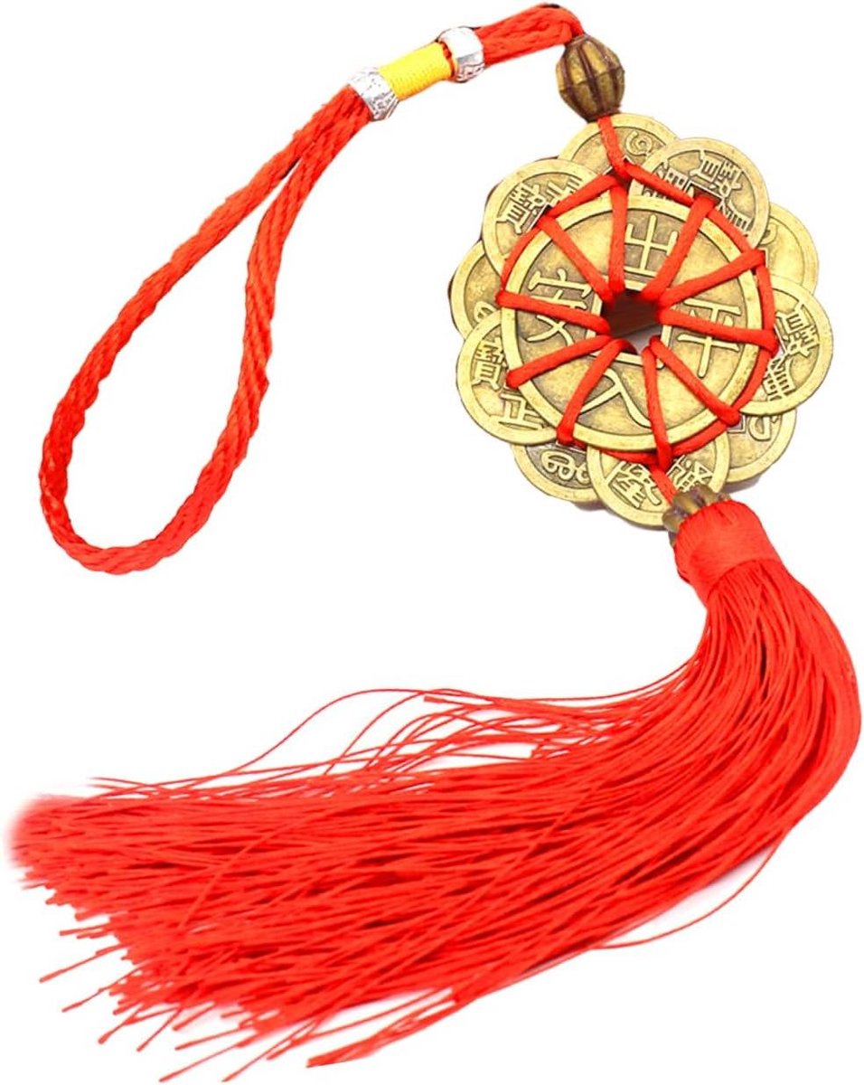Chinese Feng Shui Munten - Geluksmunten Welvaart - Decoratief Hangen - Culturele Symboliek - 5 x 4 x 1 cm