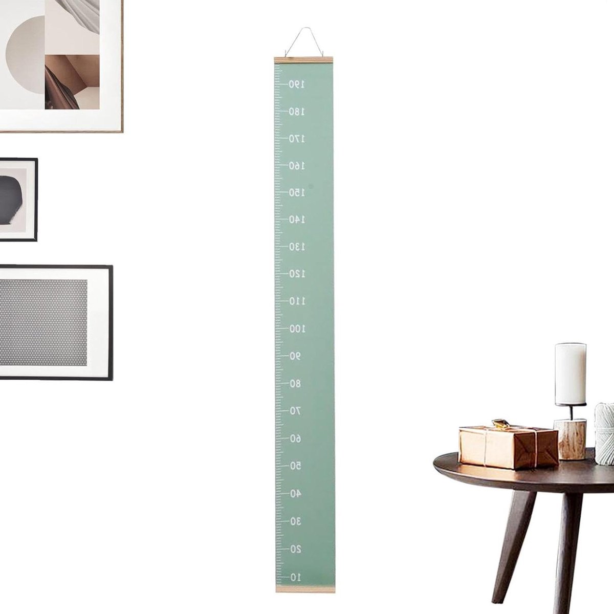 Groeimeter Wandkaart - Hoogte Liniaal - Kindergroei Meten - Duurzaam Canvas Materiaal - 200 cm - Meerkleurig