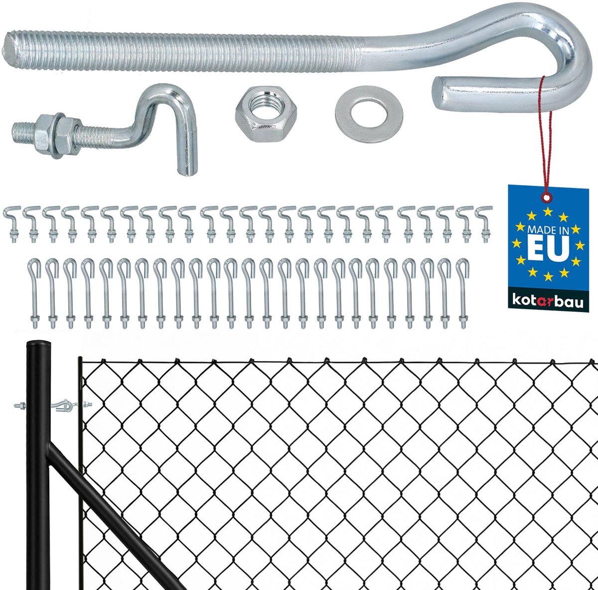 KOTARBAU 25 Stuks Draadspanner M10, Kabelspanner, Spanner van Verzinkt Staal